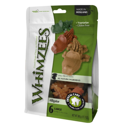 Whimzees - Alligator Dental Dog Chew - Large x6 Pack