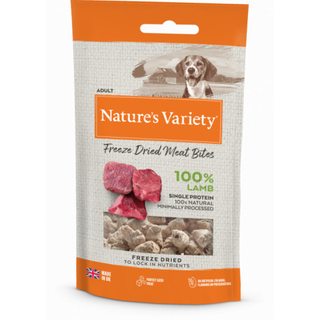 Nature's Variety - Freeze Dried Lamb Meat Bites Dog Treats - 20g