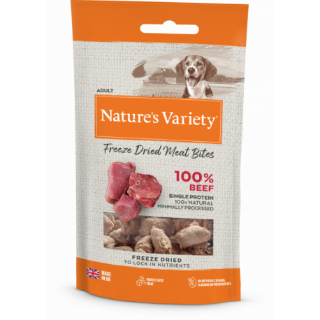 Nature's Variety - Freeze Dried Beef Meat Bites Dog Treats - 20g