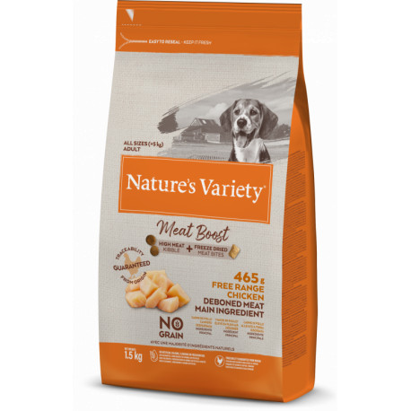 Nature's Variety - Meat Boost Free Range Chicken - Dry Dog Food