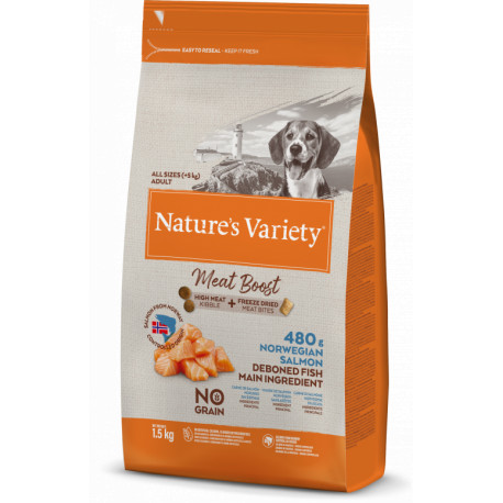 Nature's Variety - Meat Boost Norweigian Salmon - Dry Dog Food