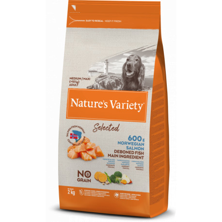 Nature's Variety - Selected Dry Norwegian Salmon - Adult Dog Food 2kg