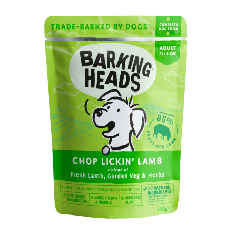 Barking Heads - Chop Lickin' Lamb Wet Dog Food - 10x300g