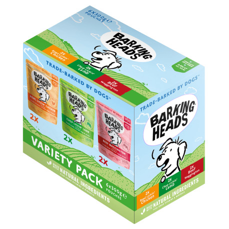 Barking Heads - Wet Dog Food Variety Pack 6x300g