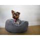 Rosewood - Grey Faux Suede Oval Dog Bed