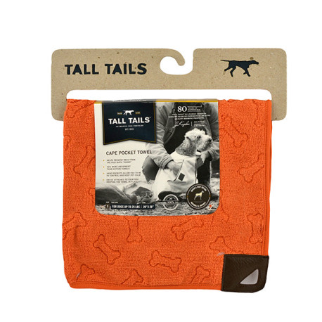 Rosewood - Tall Tails Orange Pet Cape Dog Drying Towel