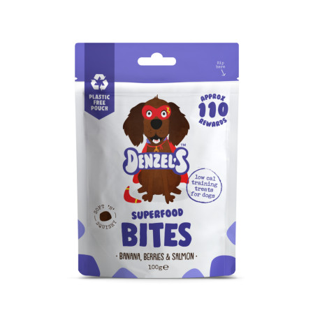 Denzel's - Superfood Bites - Banana Berries & Salmon Dog Treats