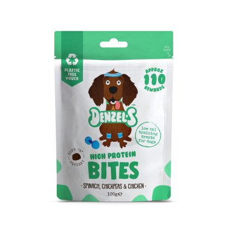 Denzel's - High Protein Bites - Spinach Chickpeas & Chicken Dog Treats