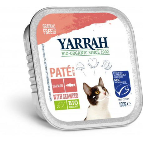 Yarrah - Organic Cat Food - Pate Salmon With Seaweed x16