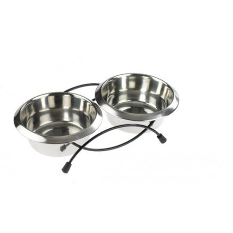 Classic Anti Tip Double Dog Feeder & Bowls