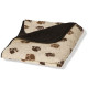 Danish Design - Sherpa Fleece Dog Blanket - Beige/Brown Paw