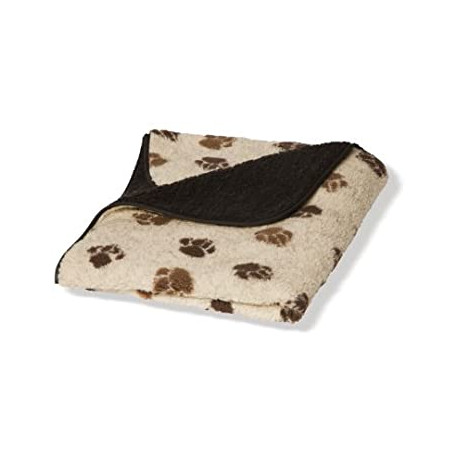 Danish Design - Sherpa Fleece Dog Blanket - Beige/Brown Paw