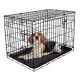 RAC - Metal Fold Flat Dog Crate With Plastic Tray