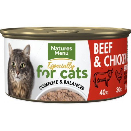 Natures Menu - Beef & Chicken - Wet Cat Food - 18x85g Cans