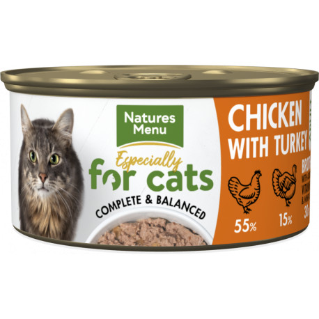 Natures Menu - Chicken & Turkey - Wet Cat Food - 18x85g Cans