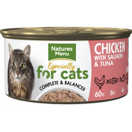 Natures Menu - Chicken With Salmon & Tuna - Wet Cat Food - 18x85g Cans