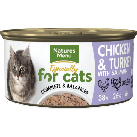 Natures Menu - Chicken & Turkey With Salmon For Kittens - Wet Kitten Food - 18x85g Cans