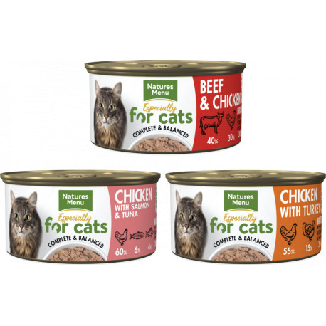 Natures Menu - Wet Cat Food Multipack - 12x85g Cans