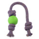 Beco Natural Rubber Ball on Rope Dog Toy, Green, Small