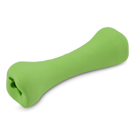 Beco Natural Rubber Bone Dog Toy, Green, Small