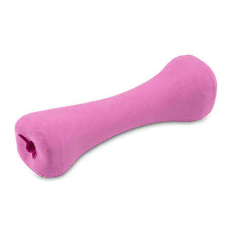 Beco Natural Rubber Bone Dog Toy, Pink, Medium