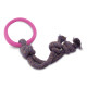 Beco Natural Rubber Hoop on Rope Dog Toy, Pink, Small