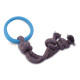 Beco Natural Rubber Hoop on Rope Dog Toy, Blue, Small