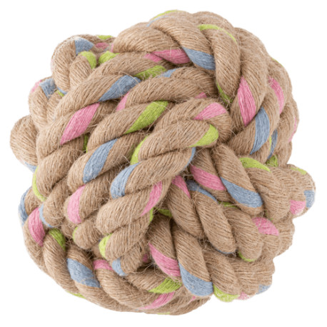 Beco Hemp Rope Chunky Ball Tough Dog Toy, Small