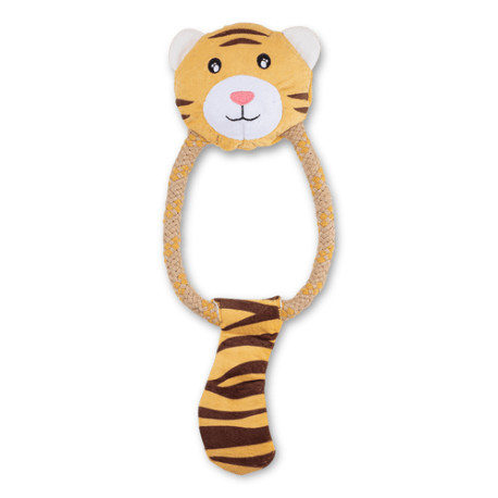 Beco Recycled Soft Dog Toy, Tilly the Tiger, Medium