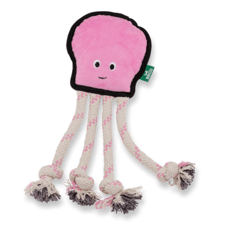 Beco Rough & Tough Recycled Dog Toy, Octopus, Medium