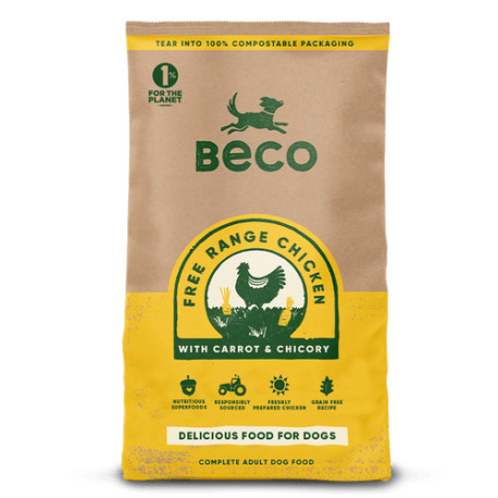 Beco Free Range Chicken with Carrot & Chicory Dry Adult Dog Food, Complete Recipe, 900g