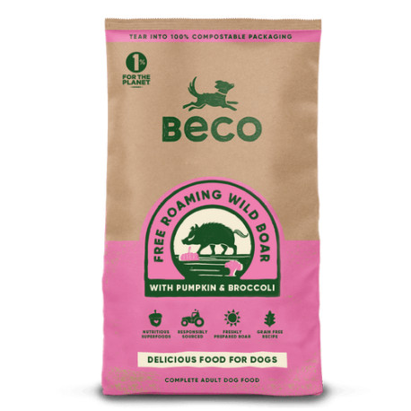 Beco Wild Boar with Pumpkin & Broccoli Dry Adult Dog Food, Complete Recipe, 900g