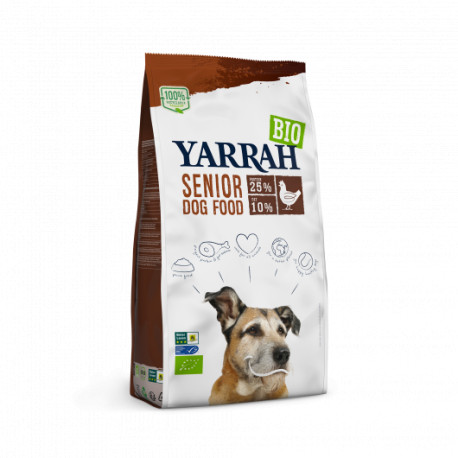 Yarrah Organic Dog Food Senior Chicken & Herb Blend With 25% Protein & 9% Fat 2kg