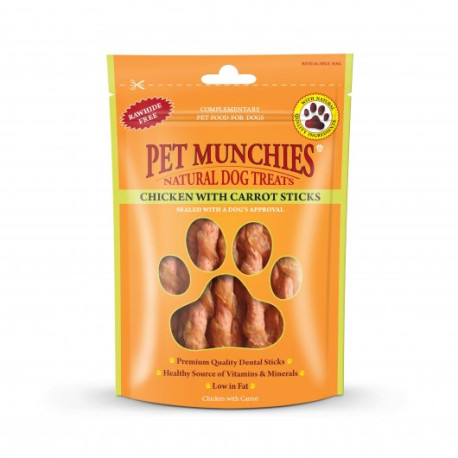 Pet Munchies Chicken With Carrot Sticks Dog Treats 80g