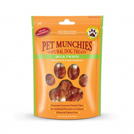 Pet Munchies Duck Twists Dog Treats  80g