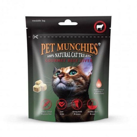 Pet Munchies 100% Gourmet Beef Liver Natural Cat Treats 10g