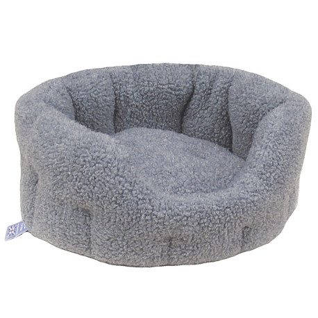 P&L Country Dog Oval Sherpa Fleece High Sided Bolster Dog Beds