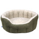 P&amp;L Country Dog Heavy Duty Oval High Sided Bolster Style Basketweave with Fleece Lining Dog Beds.