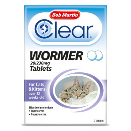 Bob Martin Dewormer Cat & Kitten 2in1  2tablets