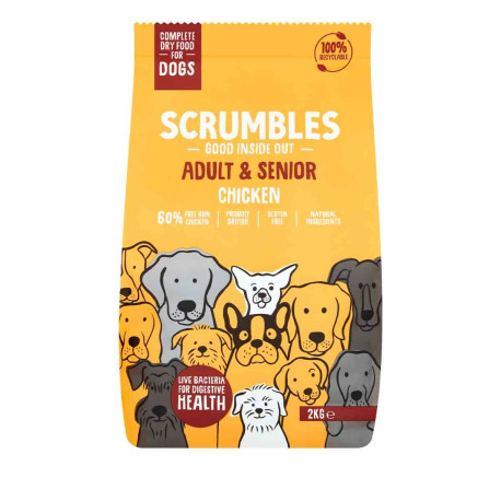 Scrumbles - Complete Dry Dog Food for Adult & Senior - Chicken 2kg