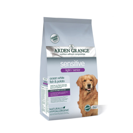 Arden Grange with White Fish & Potato Sensitive Senior/Light Dog Food 2kg