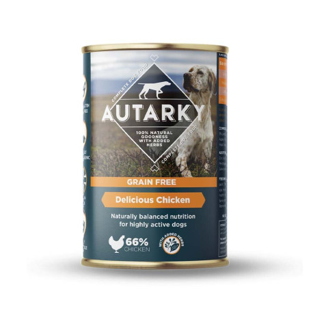 Autarky Grain Free Delicious Chicken Wet Dog Food 12x395g