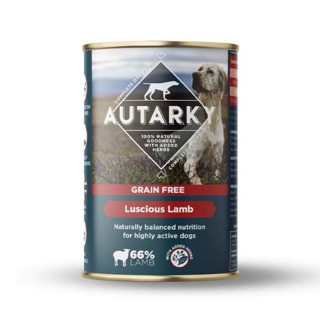 Autarky Grain Free Luscious Lamb Wet Dog Food12x395g