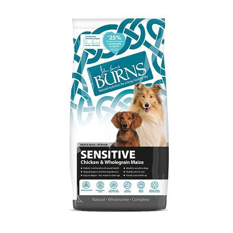 Burns Sensitive with Chicken & Maize Dog Food 6kg