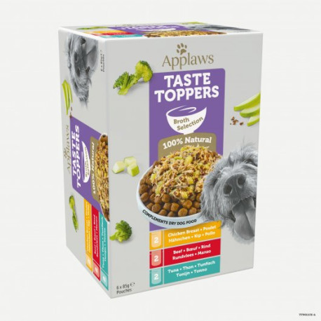 Applaws Taste Toppers Natural Wet Dog Food Broth Selection Multipack 8 X 156g