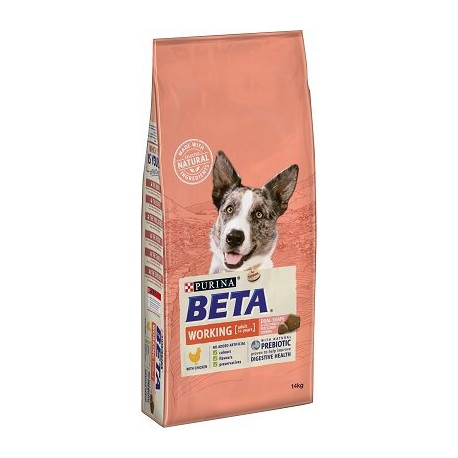 Beta Adult Working Dog Dry Dog Food Rich In Chicken 14kg