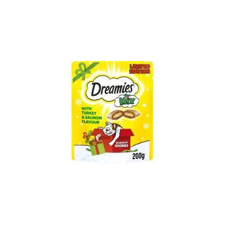 Dreamies Mix Cat Treats With Turkey And Salmon 200g