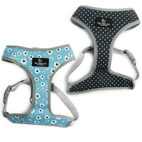 Daisy/Polka Dot Reversible Harness XS