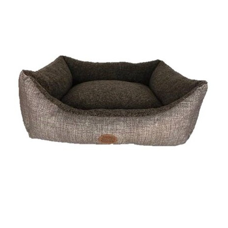 Snug & Cosy Steel Brown Rectangle Dog Bed