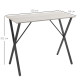 120 cm Rectangular Bar Table for 4 People, Modern Kitchen Table with Wood Effect Tabletop, Steel Legs, for Living Room, Home Bar